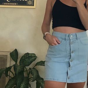 French connection denim skirt